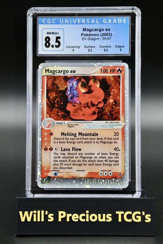 CGC 8.5 Magcargo 95/97 EX Dragon 2003 Holo Pokémon Card E Series NM/Mint0
