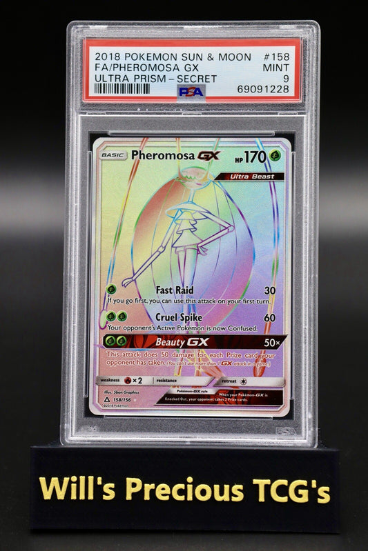 PSA 9 Pheromosa 157/156 Sun & Moon Ultra Prism 2018 Secret Full Art Pokémon Card0