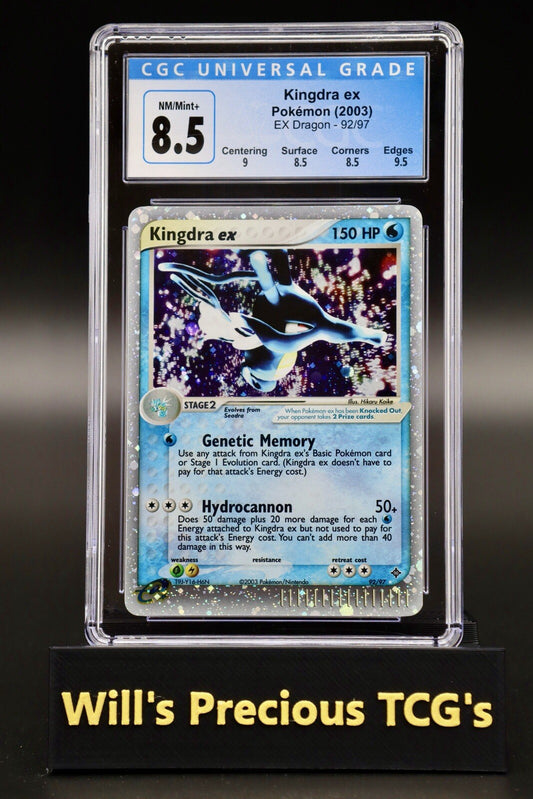CGC 8.5 Kingdra 92/97 EX Dragon 2003 Holo Pokémon Card E Series NM/Mint0