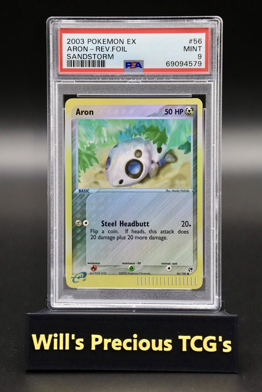 PSA 9 Aron 50/109 EX Ruby & Sapphire 2003 Reverse Holo Pokémon Card E Series0