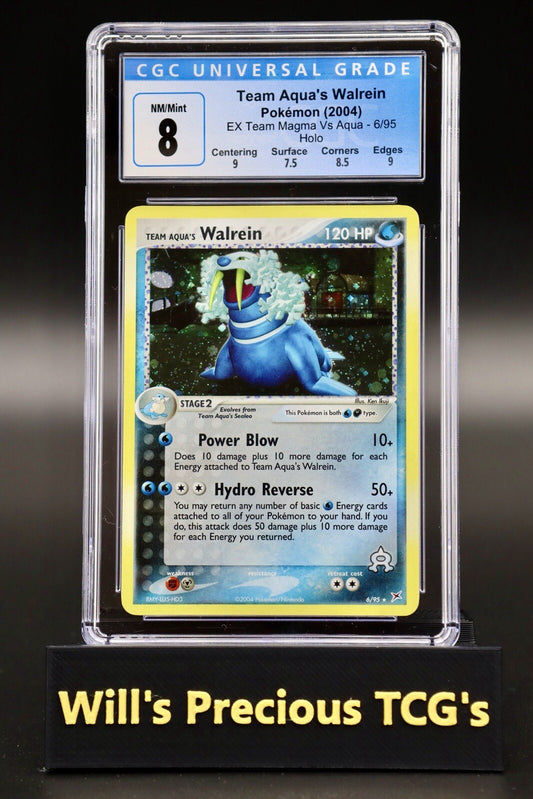 CGC 8 Walrein 6/95 Ex Team Magma vs Aqua 2004 Holo Pokémon Card NM/Mint0