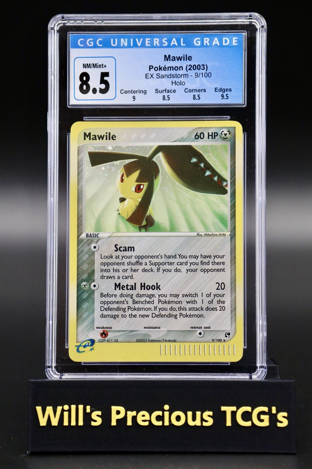 CGC 8.5 Mawile 9/100 EX Sandstorm 2003 Holo Pokémon Card E Series NM/Mint0