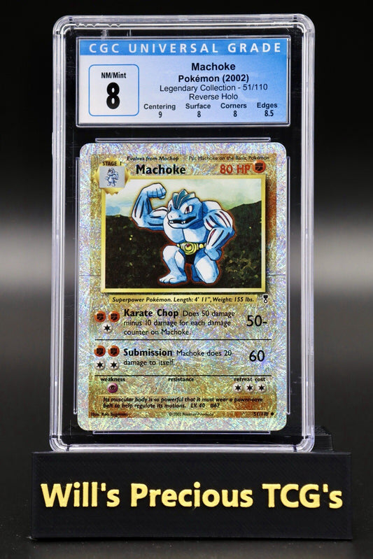CGC 8 Machoke 51/110 Legendary Collection 2002 Reverse Holo Pokémon Card WOTC0