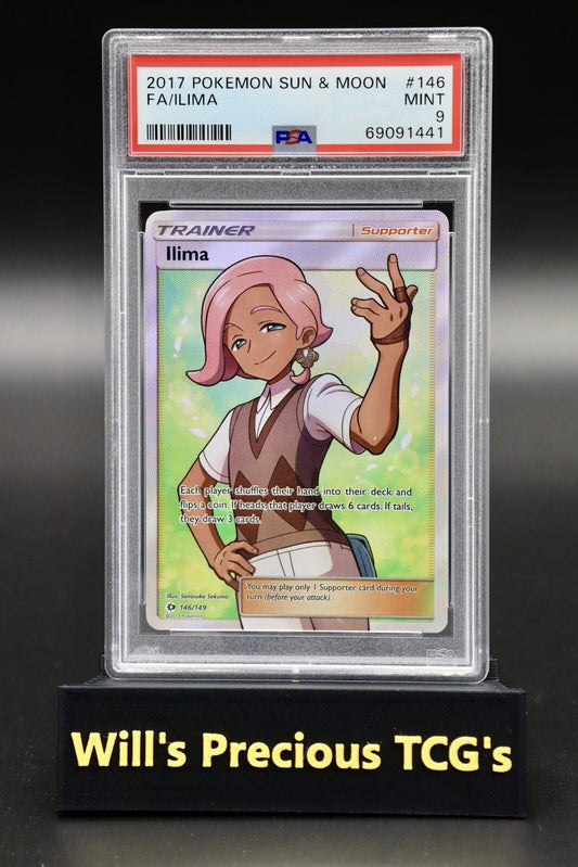 PSA 9 Ilima 146/149 Sun & Moon 2017 Full Art Trainer Pokémon Mint0