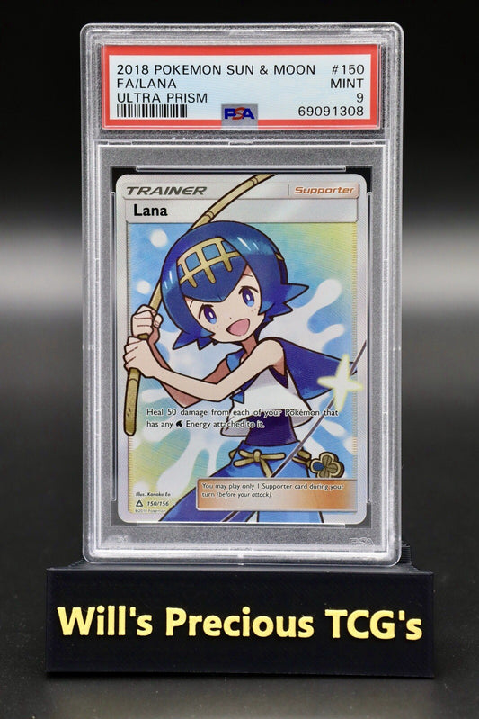 PSA 9 Lana 150/156 Sun & Moon Ultra Prism 2018 Full Art Trainer Pokémon Card0